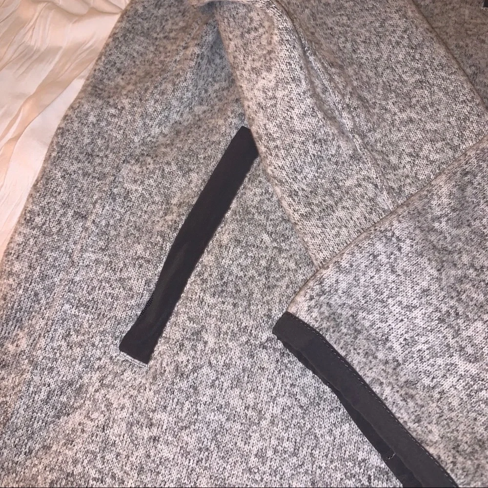 lululemon athletica Heather Gray Hooded Quarter-Zip Pullover